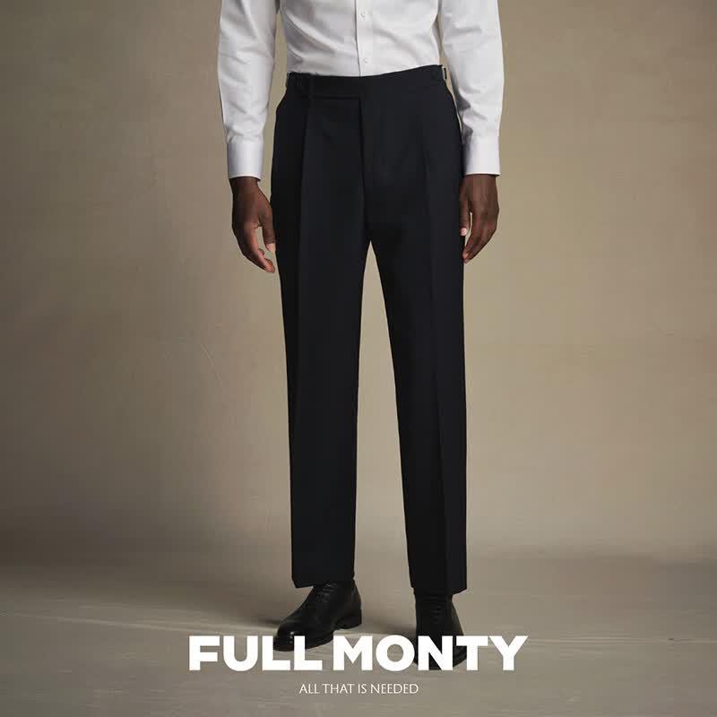 FULL MONTY Men s Pure Wool Business Suit Trousers XXL