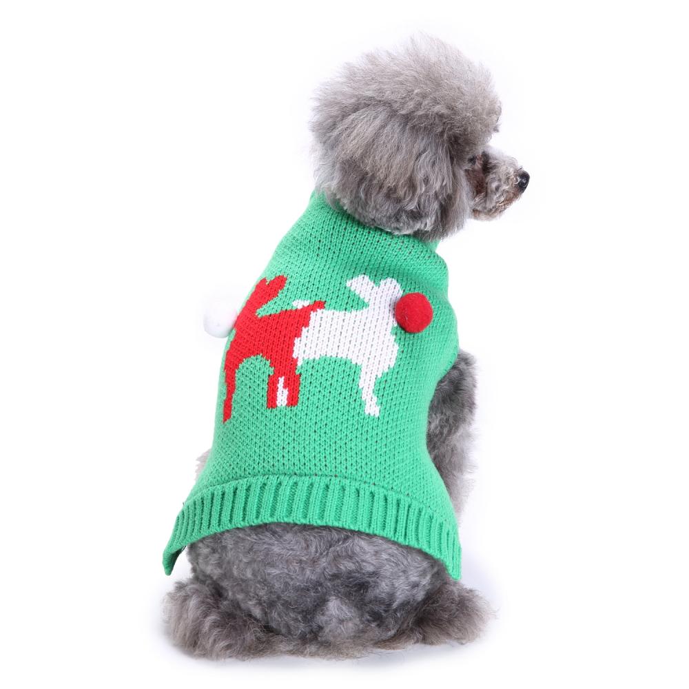 

Christmas Dog Sweater Pet Knitting Warm Clothing Autumn Winter Geometric Patten Sweater Puppy Coat Jacket for Small Dogs Warm S