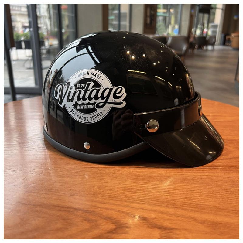 Trendy Brand Retro Harley Electric Car Motorcycle Helmet Personalized Windshield Summer Hard Hat Men and Women Sun Protection