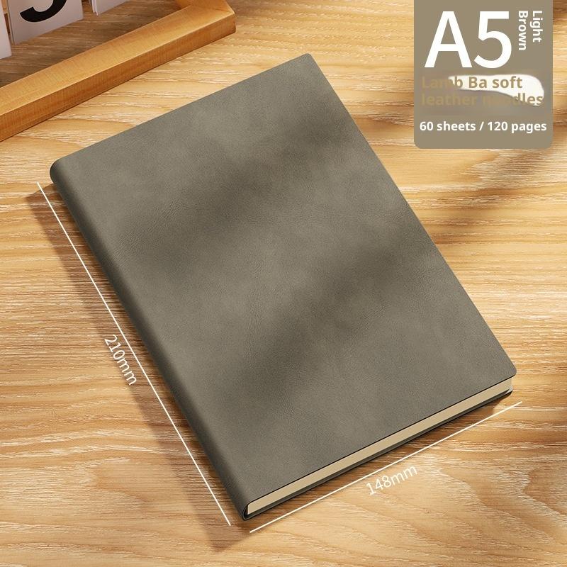 Vintage A5 Leather Notebook With Personalized Soft Cover For Business Meetings And College Life