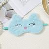 Cute Cartoon Cat Plush Sleeping Eye Mask Comfortable Sleep Aid Eyeshade Travel Home Shading Light Eye Cover