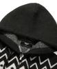TRILLION Washable Wool Star Nordic Hooded Zip-Up Knit_Black