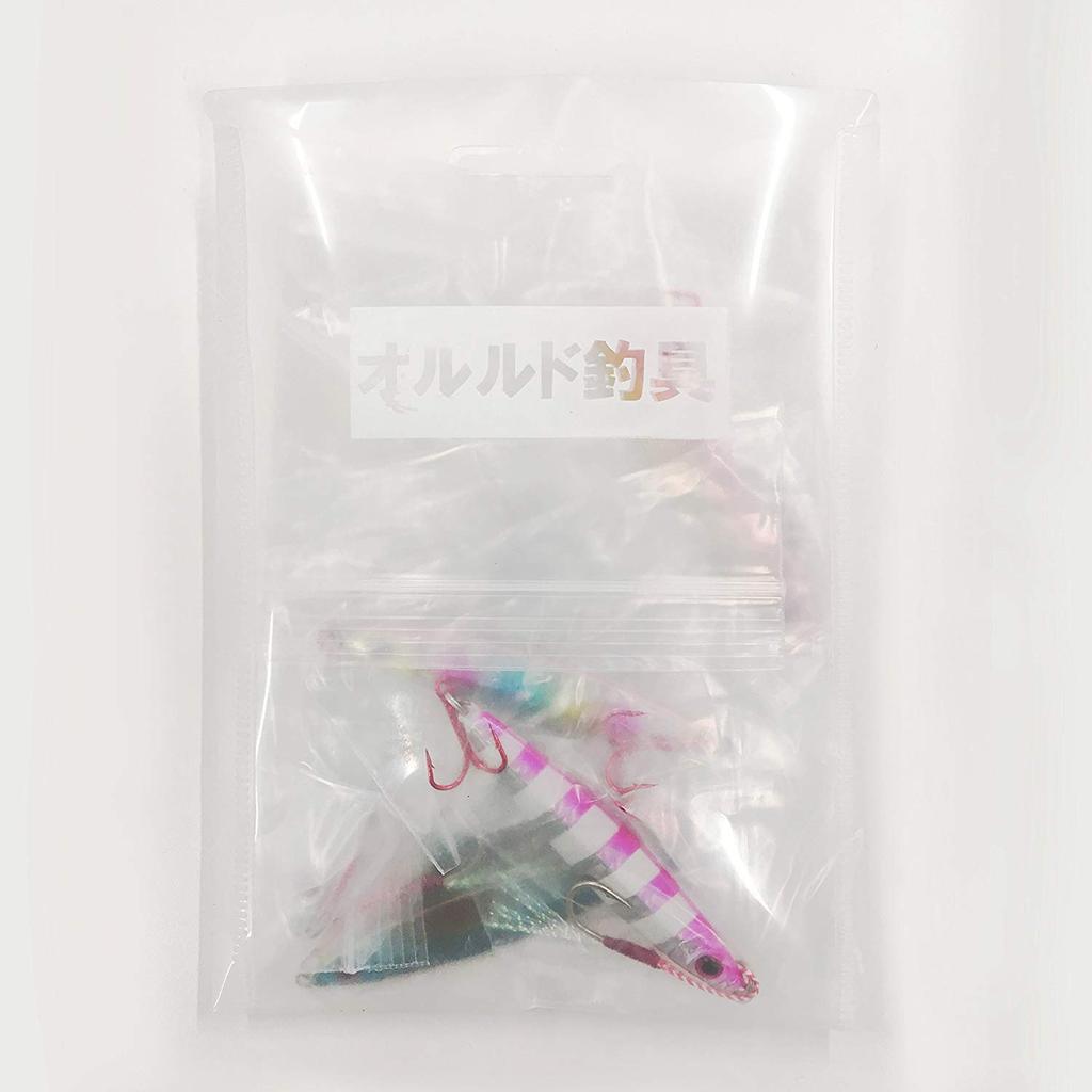 Olerud Fishing Tackle Metal Jig D with Assist Hooks Red Hooks for Less Visibility to Suitable for All for Sea Spanish and Yellowtail 8-Color Set,