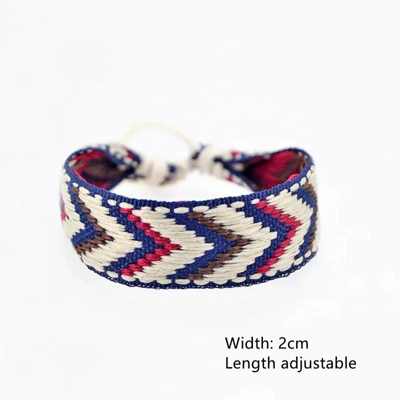 Bohemia Weave Rope Friendship Bracelets For Woman Men Cotton Handmade Charm Bracelet & Bangles Ethnic Jewelry Gifts