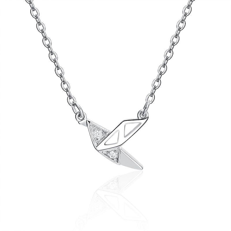 Paper Crane Necklace Short Fashion Pendant Japanese and Korean Version of Simple Students Forest Wind Chain Chain with Fresh Chain