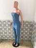 European American Strapless Slim Fit Denim Jumpsuit for Women