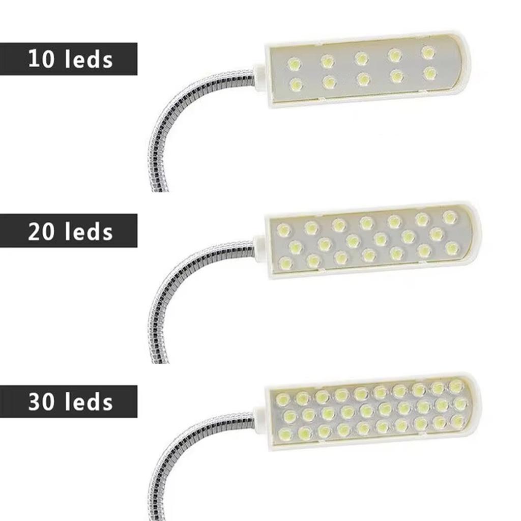 Industrial Led Light 1w 2w 3w Flexible Magnetic Work Light Portable Adsorbed Base Sewing Machine Eu/Us Plug Gooseneck Us Machine