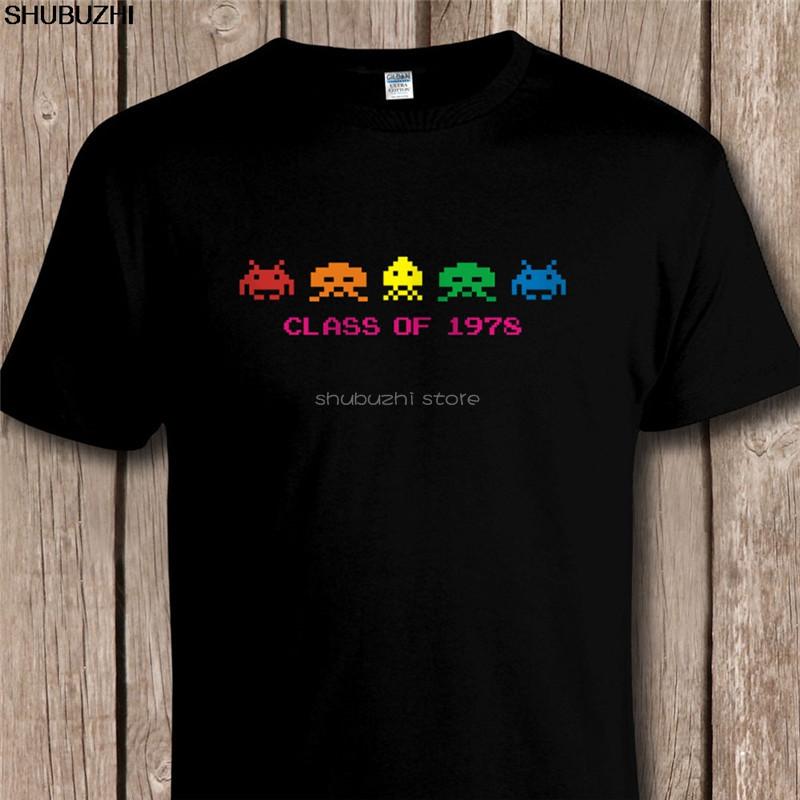 Funny Retro SPACE INVADERS Class of 1978 T SHIRT  C64  Console Video Games Cool Casual t shirt Unisex Unisex New tshirt sbz6418 S