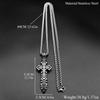 Vintage Gothic Punk Knight Sword Cross Pendant Necklace for Women Men Stainless Steel Silver Color Knife Chain Jewelry Gift