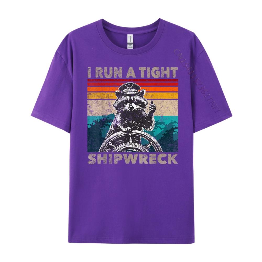 Gestisco un naufragio stretto Capitan Procione Divertente Vintage Carino T-shirt Oversize Regali da Uomo