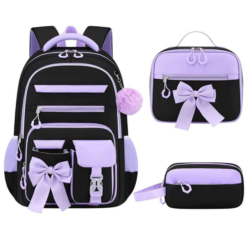 Zaino Scolastico Carino Set da 3pz Borsa di Scuola Elementare Conigli e Sabbie Mobili Zaino Scolastico Kawaii Borsa a Mano per Ragazze Adolescenti Rucksack