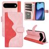 For iPhone 17 Air Wallet Case Leather Phone Cover Splicing Color