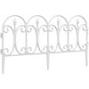 Lawn Edging - VIDAXL - 17x - Durable PP - Length Up To 10 Meters - White
