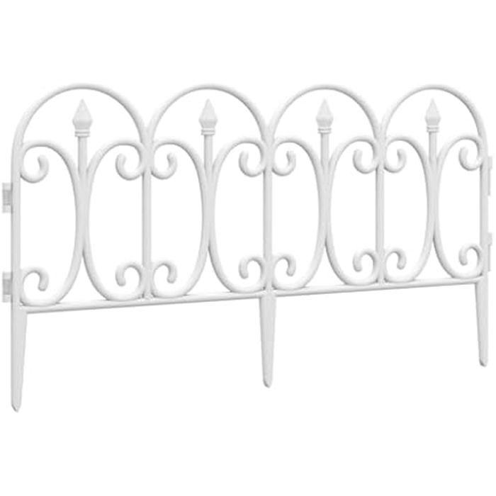 Bordures de Pelouse - VIDAXL - 17x - PP Durable - Longueur jusqu'à 10 mètres - Blanc