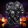 Men's Quick-Dry Neck Short Sleeve T-Shirt with Halloween Print