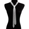 Neckerchiefs Ins Cold Wind Rhinestones Necklace Female Hip Hop Sweater Chain Tie Clavicle Chain Wedding Accessories