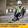50M High Precision Green Light Laser Leveler Portable Automatic Leveling Beam Line Measurement Tool