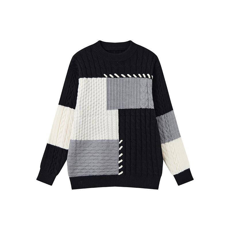 

Hot Sale, Men s Semi-turtleneck Loose Plush Sweater Knitted Sweater, Large Size Men s Thread Sweater 4XL