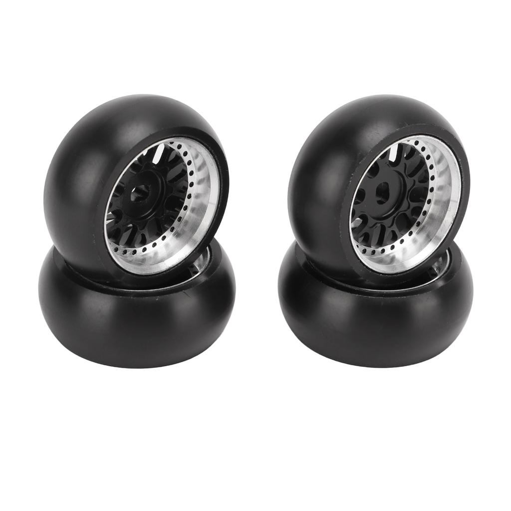 4pcs RC Drift Tire Aluminum Alloy Stable Flexible Drift Car Tyre for Wltoys 1 28 RC Car