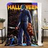 Couverture Affiche de Film d'Horreur Halloween Parfaite Toutes Saisons Douce Confortable Canapé Bureau Sieste Voyage Cadeau Festif