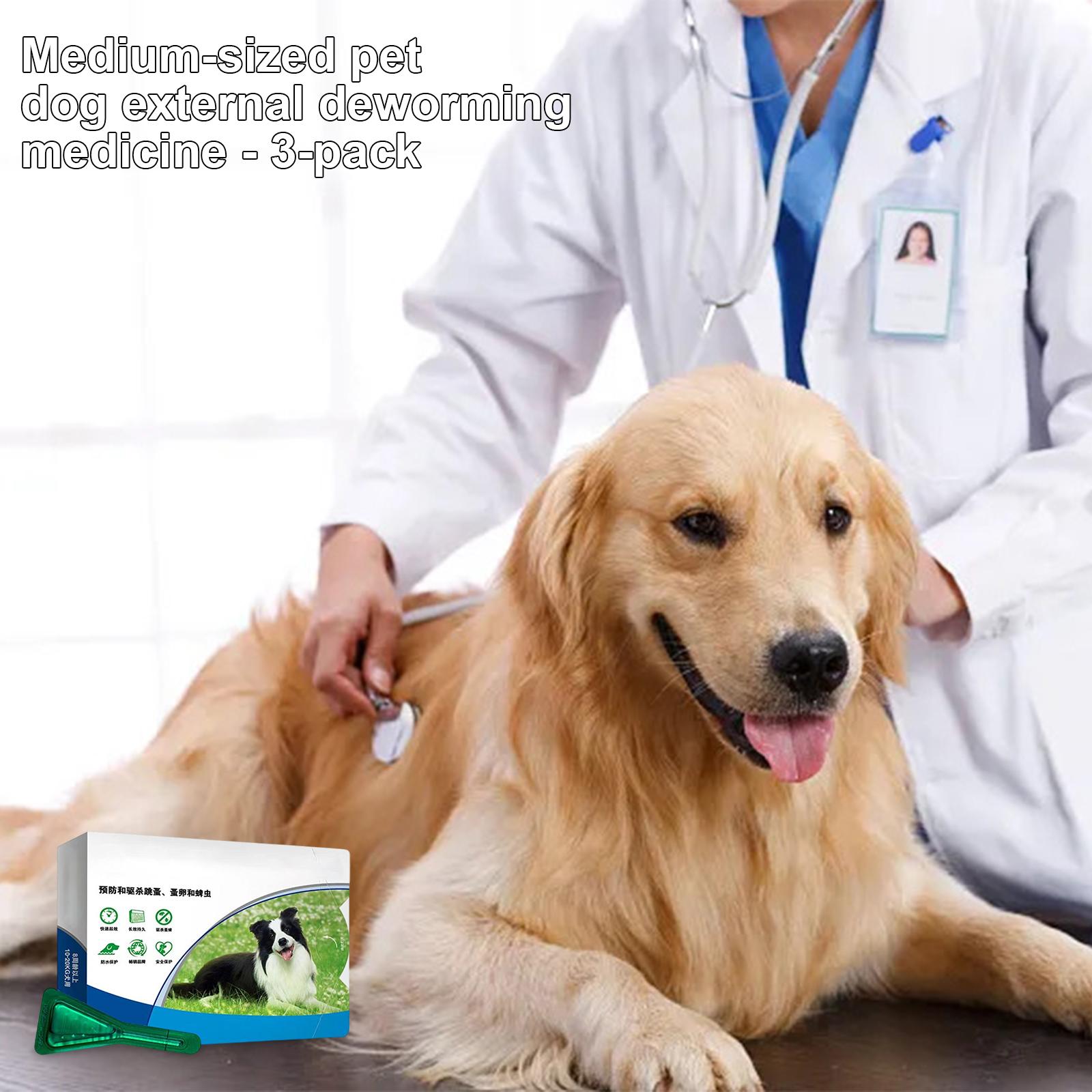 

3-pack (total 1.5ml) Topical Antiparasitic Medication For Treating And Preventing Flea And Tick Infections In Cats And Dogs One Size