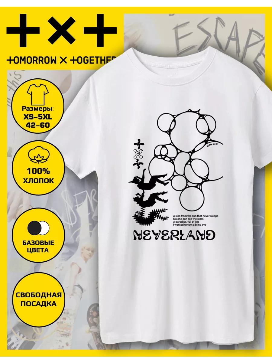 T-shirt straight with TXT neverland print 2XL
