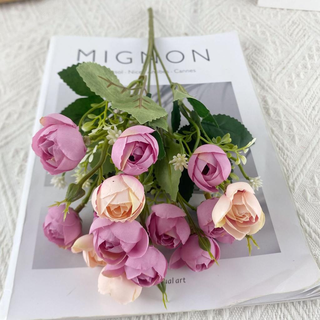 10pcs Direct Sales Simulation 15-Head Hennessy Xiaofu Bundle Simulation Flower Home Wedding Photography Camping Decoration