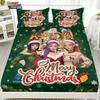 3pcs K-Pop Demon Hunters Printed Chipless Bed Sheet Set Multi Size Soft Bed Cover Bedroom Bedding Decoration Machine Washable