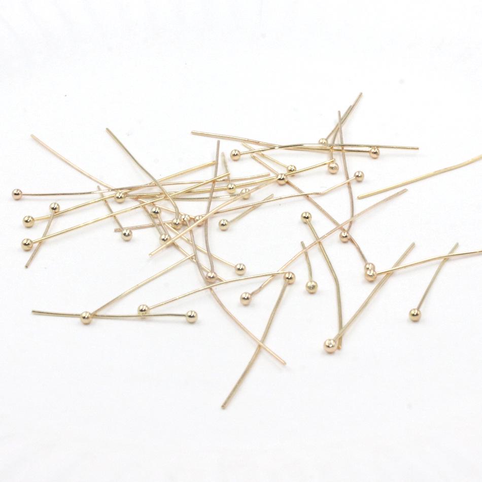 

14K Gold Filled Round Head Beading Needle for DIY Jewelry Making - Durable, Color-Retention Pin for Pearl Pendants & Earrings Length 20mm x Diameter 0.5mm
