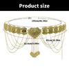 Fringed Coins Chain Belt for Women Hollowed Waist Chain Ethnic Decorative Dress Belt Party Waist Decors Body Jewelry