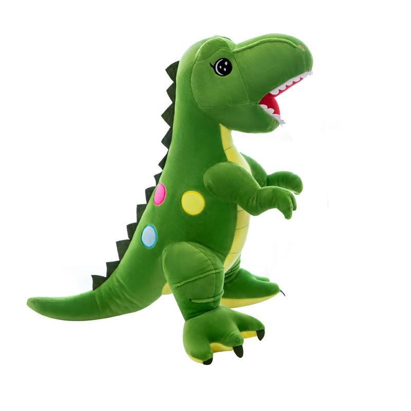 Plush Tyrannosaurus Rex Toy Kids Ages 7-14 Soft Short-Pile Stuffed Dinosaur Pillow Green Or Blue 45120cm