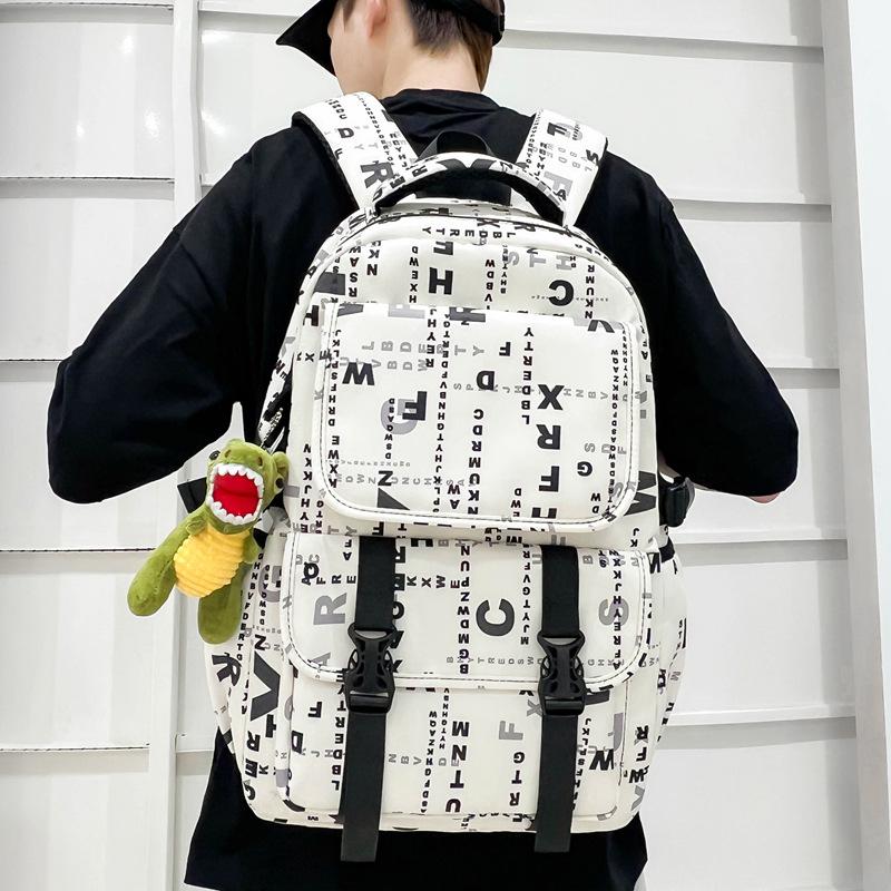 Schoolbag Large Capacity Cute Star Backpack Female Korean Niche Transparent Pain Bag High Value Junior High School Student School Bag