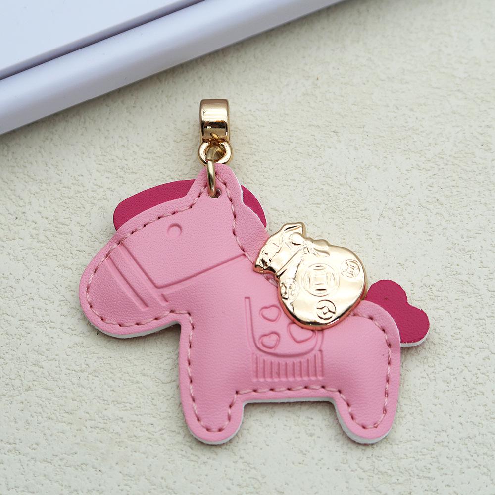 Instant Money Cartoon Pony Pendant Keychain for Couples