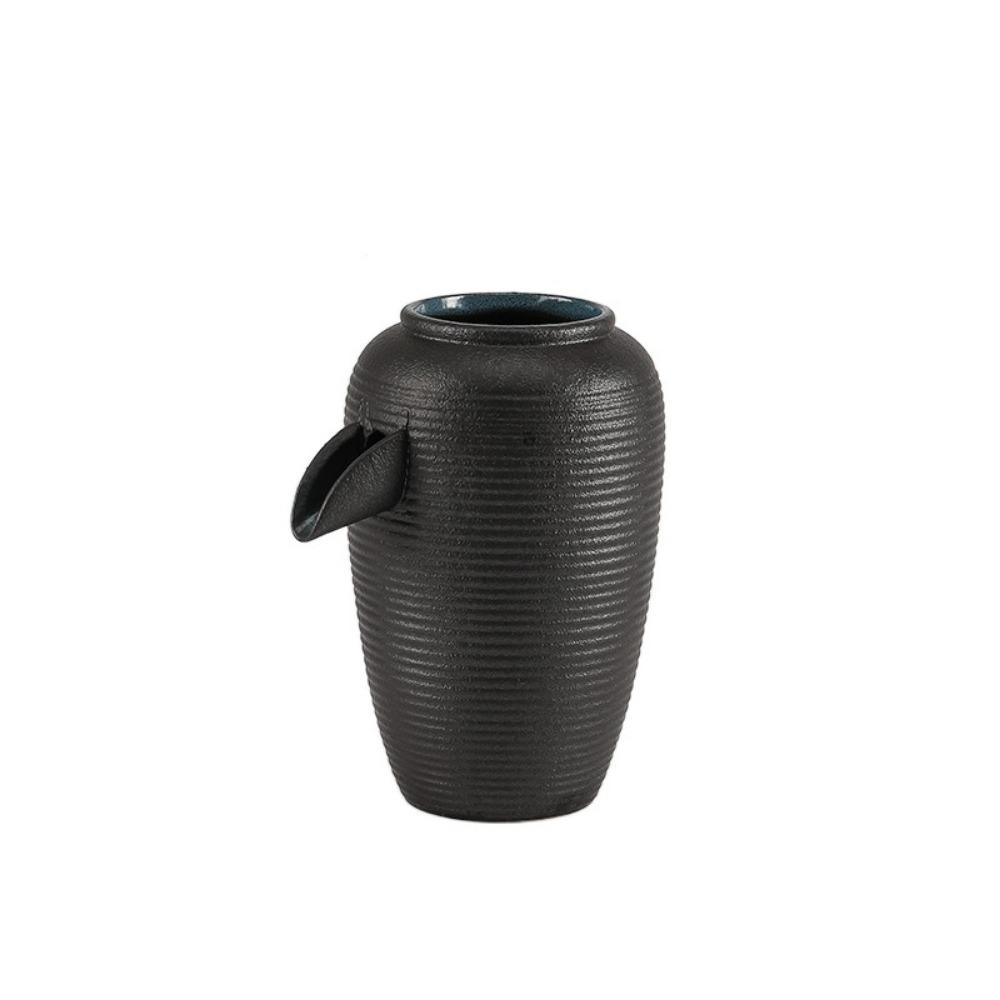 Top Opening Circulating Waterfall Jar Decorative Open Ceramic Tank Flowing Water Fountain  Office