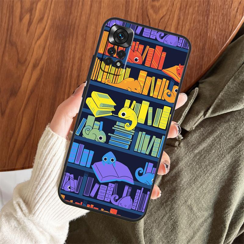 

Library Magic cats Kitten Case For Xiaomi Redmi Note 13 14 Pro 12 11 10 15 Pro Plus Redmi 15 C 13 10C 12C 13C 14C Cover Redmi 15 5G
