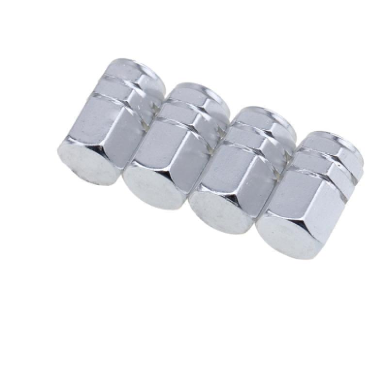 4 ks barevných hliníkových krytek ventilků pneumatik pro automobily Šestihranné krytky ventilků kol Auto