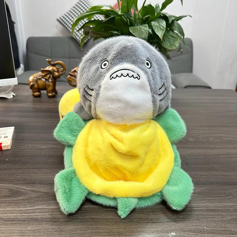 18cm Creative Transform Plush Toy Cute Fox Dog Shark Bee Tortoise Flip Over Soft Stuffed Doll Pillow Home Decor Birthday Gift