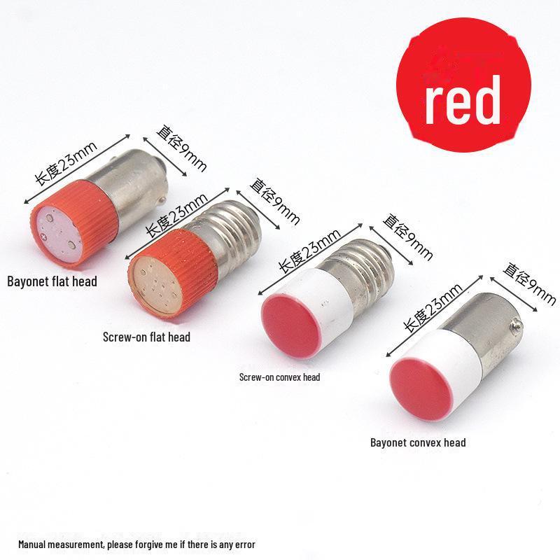 9 mm-es B9 bajonett E10 alap gombos kapcsoló LED izzóhoz, ZB2XB2LAY37 12V kanóc