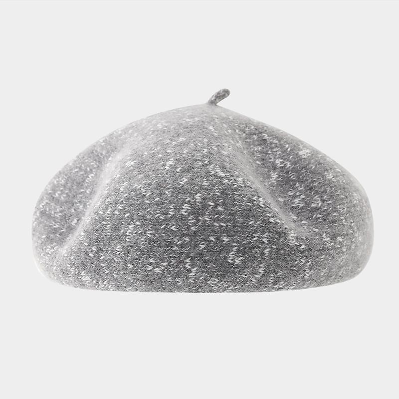 New Wool Women Winter Warm Beret Hat Korean Style Elastic British Knitted Beanie Hats Versatile Temperament Artist Painter Cap