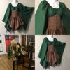 Stunning Gothic Medieval Renaissance Woodland Elf Fairy Dress For Cosplay And Parties