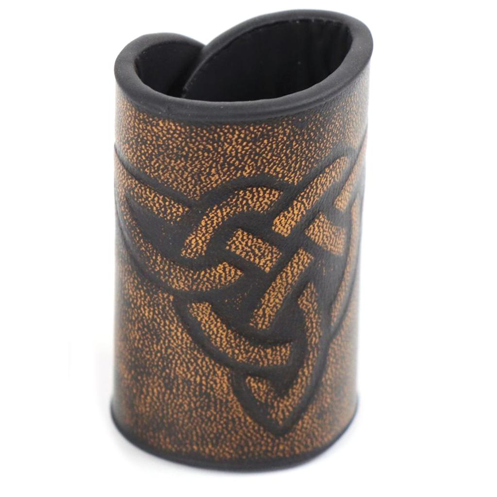 Viking Inspired Embossed PU Leather Hair Accessories Fashion Hair Ornament With Norse Symbols For Men And Women