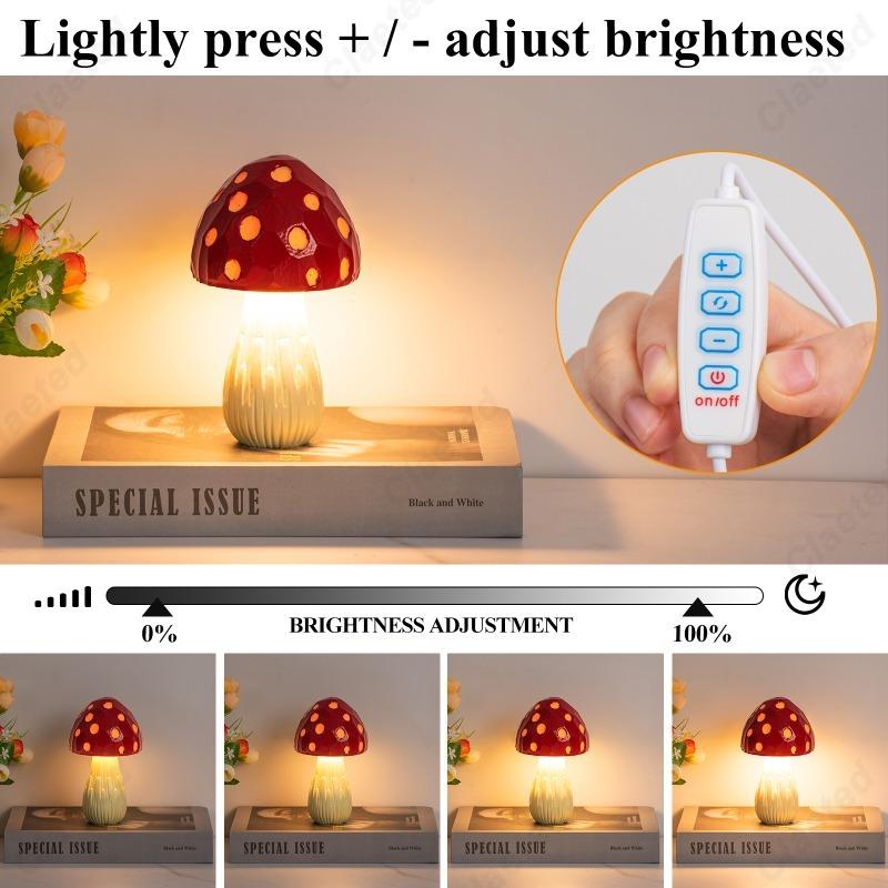 Creative New LED Mushroom Desktop Desk Lamp Home Bar Living Room Bedroom Bedside High-end Atmosphere Lighting Fixture