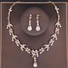 Set de cercei colier coroană de cristal de lux Set de bijuterii de mireasă cu strasuri Accesorii de păr pentru nuntă de mireasă Set de tiare pentru coroană