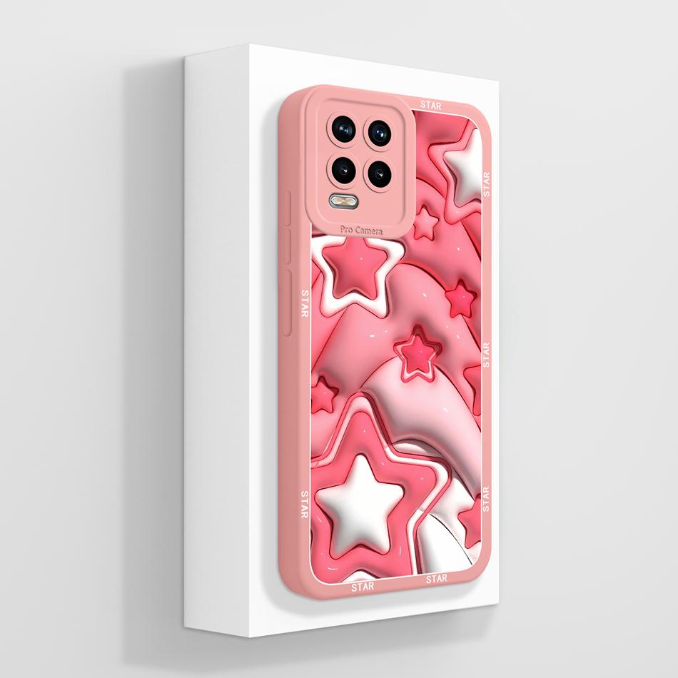 For Realme 8 Pro 8i 8S Phone Case Cute Flower Patterns Soft Liquid Silicone Full Coverage Cover For Realme 8Pro Anti Drop Shell