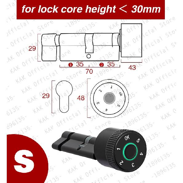 KAK Tuya APP Fingerprint Cylinder Smart Door Lock Electronic Digital Password Code Lock Keyless Remote Control Lock Hardware