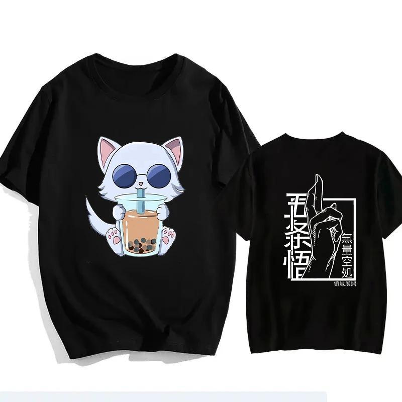 Jujutsu Kaisen Satoru Gojo Unisex Cotton T-shirt 2026 Summer Anime Print Loose Casual Parent-child Short Sleeved Top