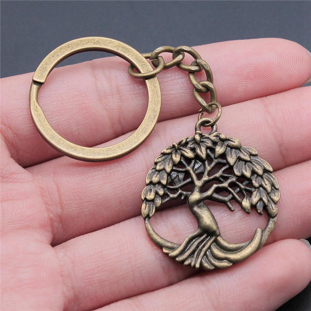 28mm Schlüsselanhänger Lebensbaum Kabbalah Hochzeitsschmuck Zubehör QY054
