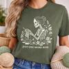 Crochet Skeleton Just One More Row Shirt | Funny Yarn Lover Tee