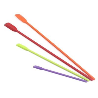 4Pcs/Set Heat-resistant Mini Silicone Spatula Set Long Handle Easy To Clean Rubber Spatula Safe Reusable Cosmetic Jar Scraper