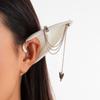 Halloween Elf Ear Hanging Without Ear Piercings, Rubber Ear Clips, Sweet And Cool Chain Fringed Earrings.